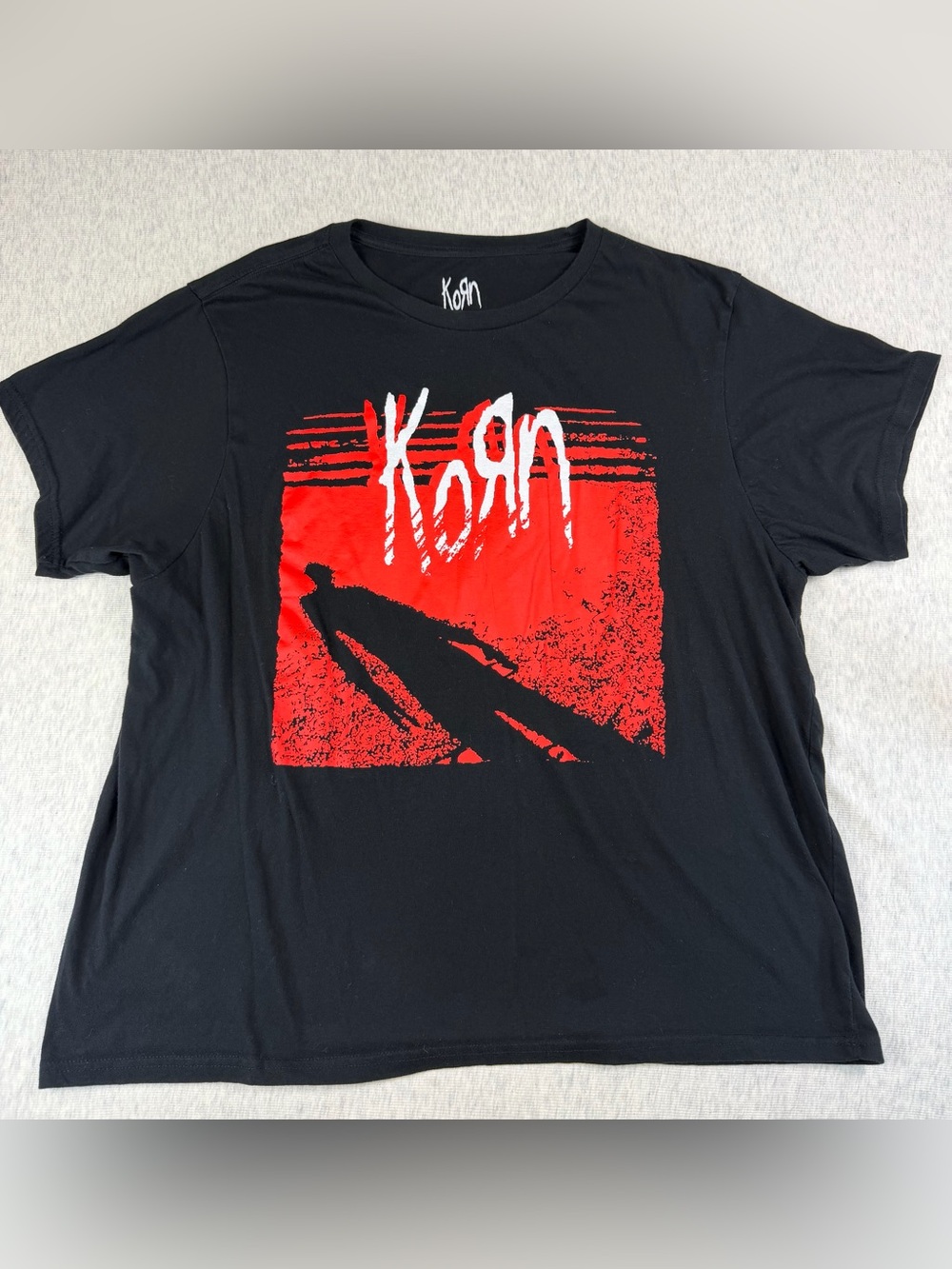 Korn Graphic T-Shirt Men’s 2XL XXL Black Red Nu Metal Band Tee